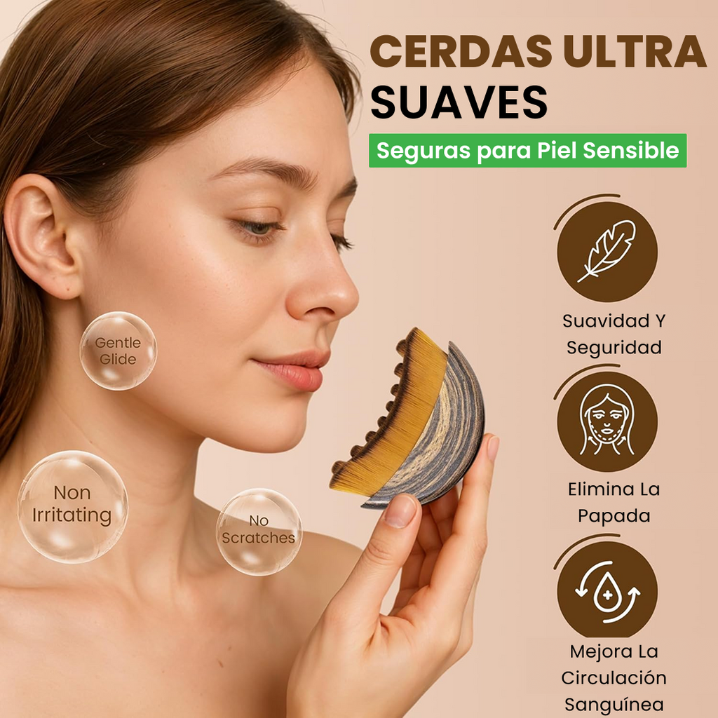Brocha Facial Cisoma para Contorno y Drenaje Linfático