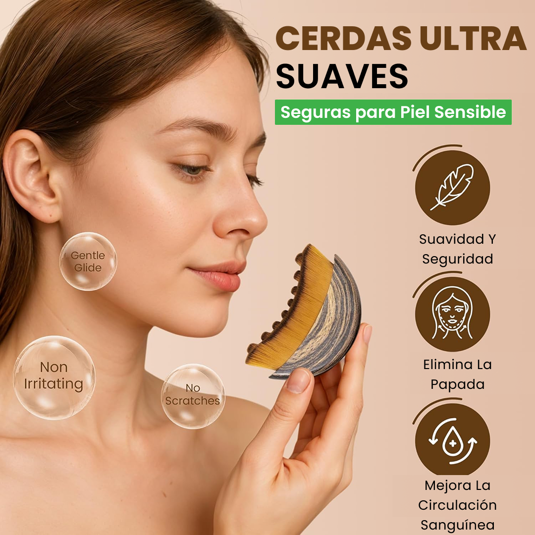 Brocha Facial Cisoma para Contorno y Drenaje Linfático