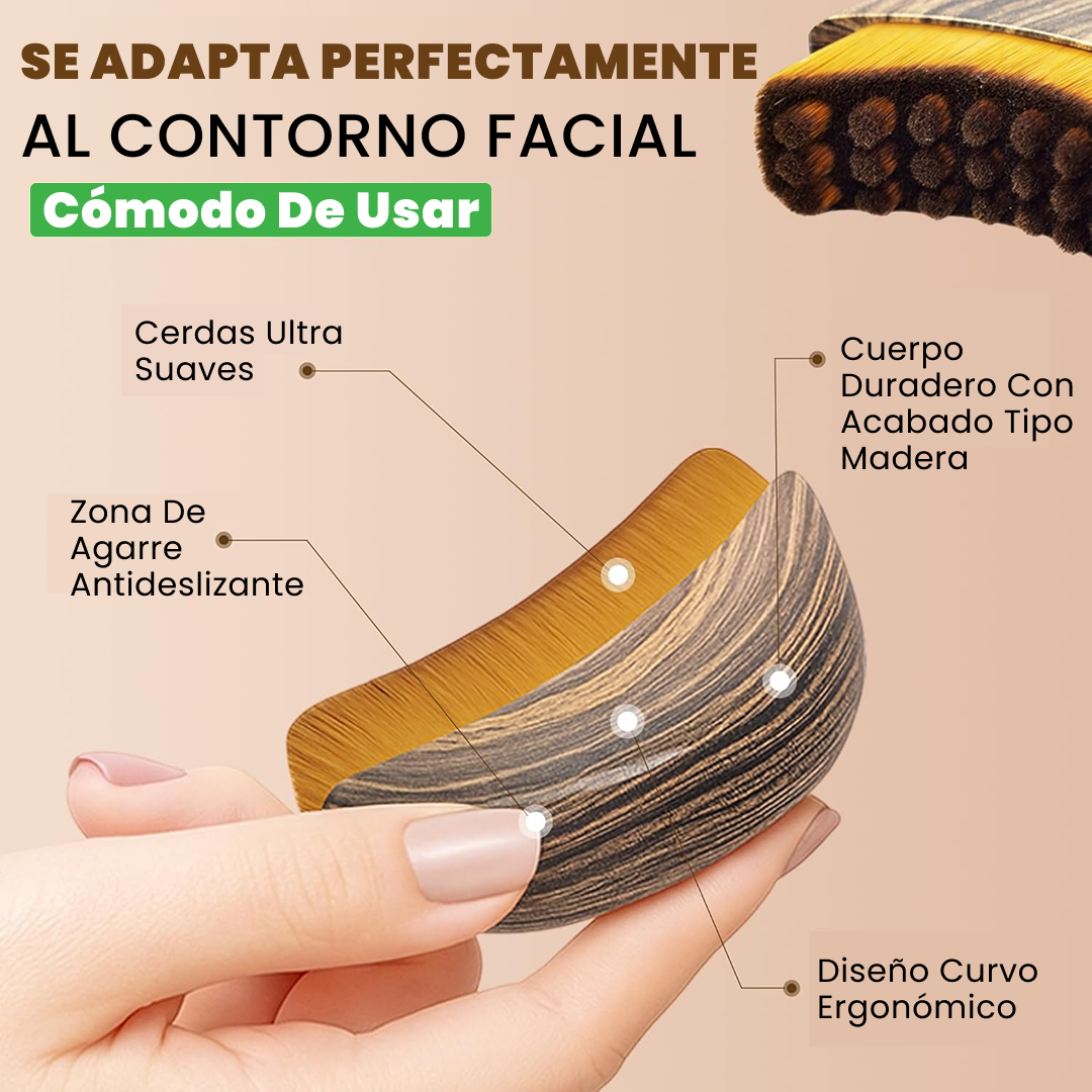 Brocha Facial Cisoma para Contorno y Drenaje Linfático