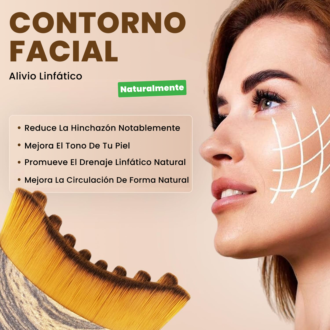 Brocha Facial Cisoma para Contorno y Drenaje Linfático